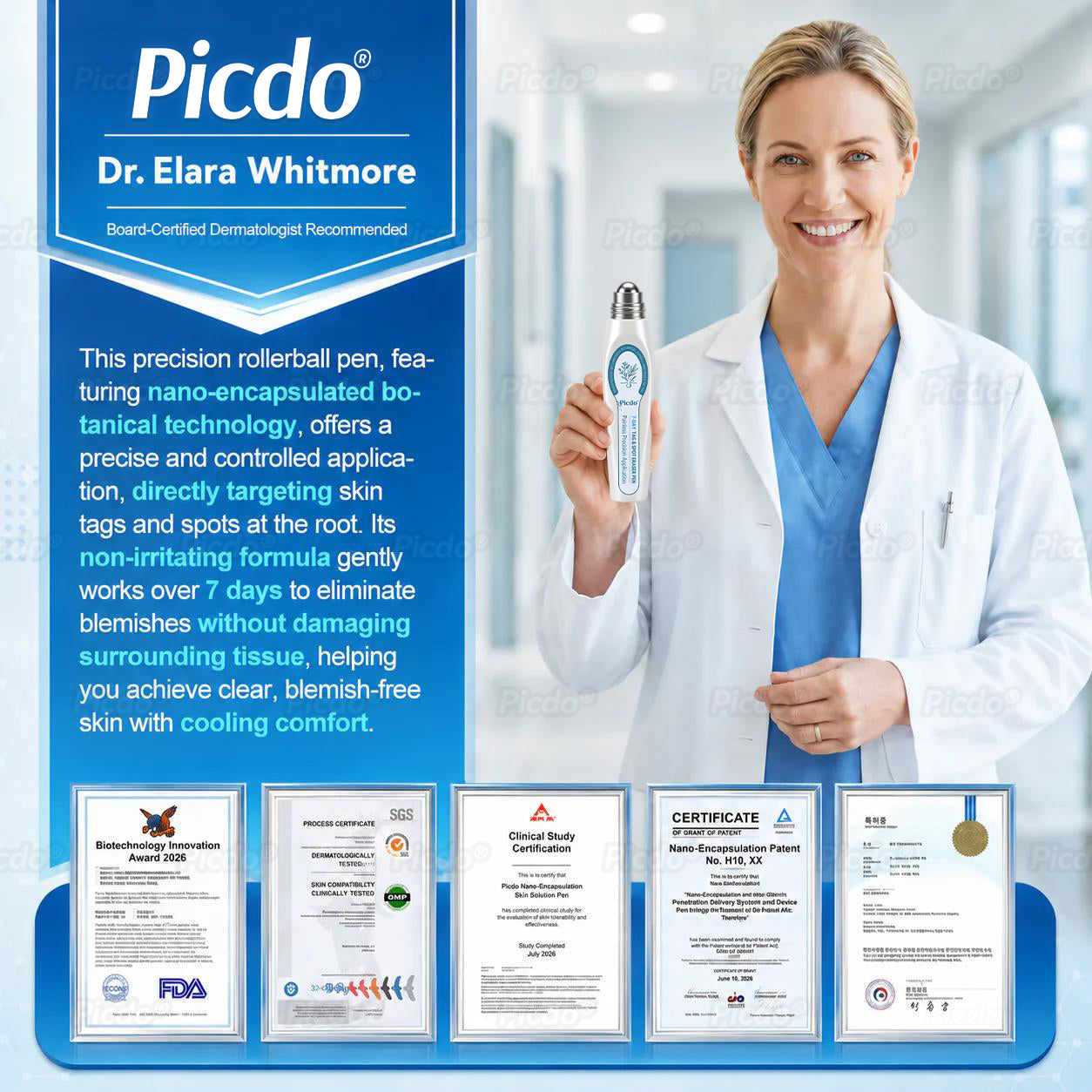 𝐏𝐈𝐂𝐃𝐎® ❼-𝗗𝗮𝘆 𝗧𝗮𝗴 & 𝗦𝗽𝗼𝘁 𝗘𝗿𝗮𝘀𝗲𝗿 (𝒁𝒆𝒓𝒐 𝑷𝒂𝒊𝒏, 𝒁𝒆𝒓𝒐 𝑺𝒄𝒂𝒓𝒔 𝑹𝒐𝒍𝒍𝒆𝒓𝒃𝒂𝒍𝒍)