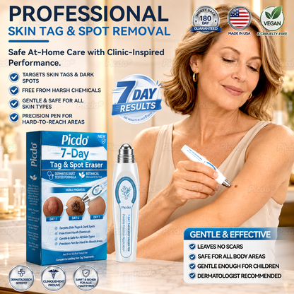 𝐏𝐈𝐂𝐃𝐎® ❼-𝗗𝗮𝘆 𝗧𝗮𝗴 & 𝗦𝗽𝗼𝘁 𝗘𝗿𝗮𝘀𝗲𝗿 (𝒁𝒆𝒓𝒐 𝑷𝒂𝒊𝒏, 𝒁𝒆𝒓𝒐 𝑺𝒄𝒂𝒓𝒔 𝑹𝒐𝒍𝒍𝒆𝒓𝒃𝒂𝒍𝒍)
