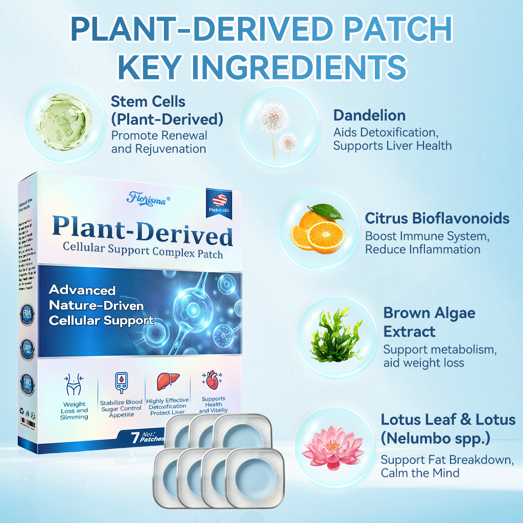 🌱𝑭𝒍𝒐𝒓𝒊𝒔𝒎𝒂® 𝑷𝑳𝑨𝑵𝑻-𝑫𝑬𝑹𝑰𝑽𝑬𝑫 𝑪𝒆𝒍𝒍𝒖𝒍𝒂𝒓 𝑺𝒖𝒑𝒑𝒐𝒓𝒕 𝑪𝒐𝒎𝒑𝒍𝒆𝒙 𝑷𝒂𝒕𝒄𝒉（Plant energy helps reduce weight by improving the body's lymphatic system）