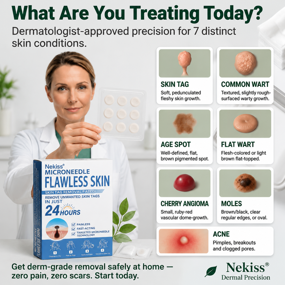 👩‍⚕️💯 𝐎𝐟𝐟𝐢𝐜𝐢𝐚𝐥 𝐒𝐭𝐨𝐫𝐞 | 𝑵𝐞𝒌𝐢𝐬𝐬® 🌿 𝐁𝐨𝐭𝐚𝐧𝐢𝐜𝐚𝐥 𝐌𝐢𝐜𝐫𝐨𝐧𝐞𝐞𝐝𝐥𝐞 𝐇𝐲𝐝𝐫𝐨𝐜𝐨𝐥𝐥𝐨𝐢𝐝 𝐏𝐚𝐭𝐜𝐡 (𝐅𝐨𝐫 𝐒𝐤𝐢𝐧 𝐓𝐚𝐠𝐬, 𝐒𝐦𝐚𝐥𝐥 𝐒𝐤𝐢𝐧 𝐆𝐫𝐨𝐰𝐭𝐡𝐬, 𝐖𝐚𝐫𝐭𝐬, 𝐌𝐨𝐥𝐞𝐬, 𝐀𝐠𝐞 𝐒𝐩𝐨𝐭𝐬 & 𝐏𝐢𝐠𝐦𝐞𝐧𝐭𝐚𝐭𝐢𝐨𝐧 𝐂𝐨𝐧𝐜𝐞𝐫𝐧𝐬)